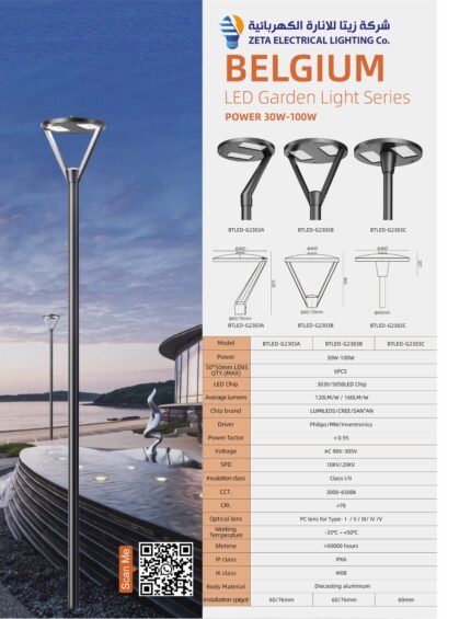 ZETA BELGIUM LED Garden Light Series (30W-100W)